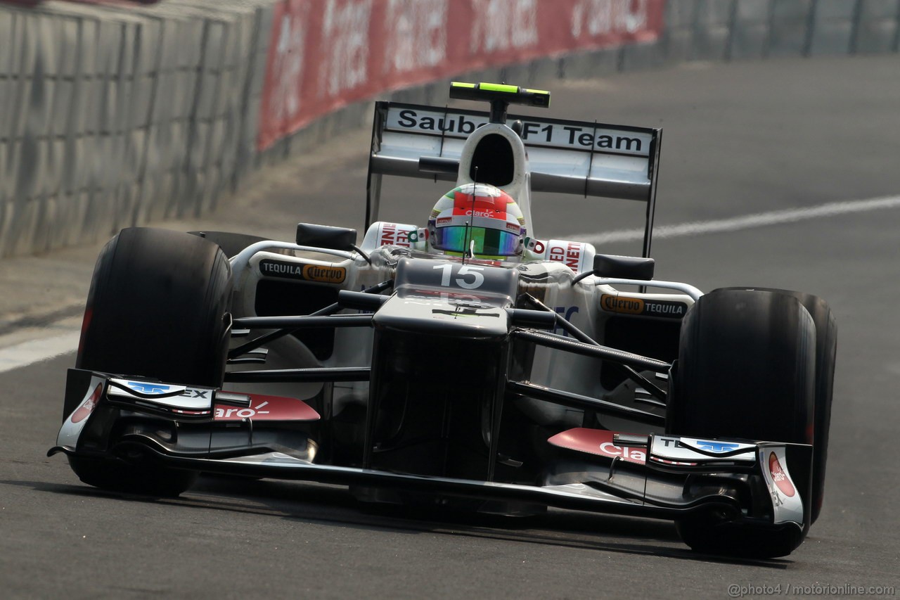 GP INDIA, 27.10.2012- Prove Libere 3, Sergio Prez (MEX) Sauber F1 Team C31 