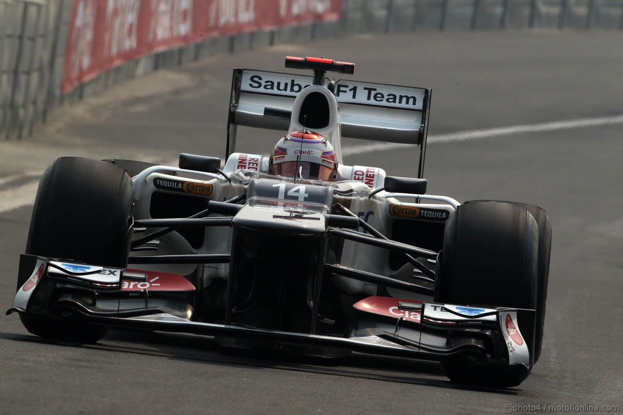 GP INDIA, 27.10.2012- Prove Libere 3, Kamui Kobayashi (JAP) Sauber F1 Team C31 