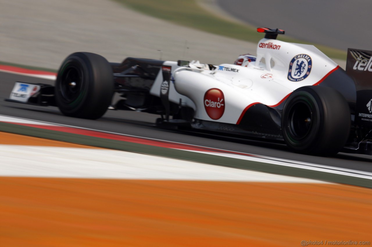 GP INDIA, 27.10.2012- Prove Libere 3, Kamui Kobayashi (JAP) Sauber F1 Team C31