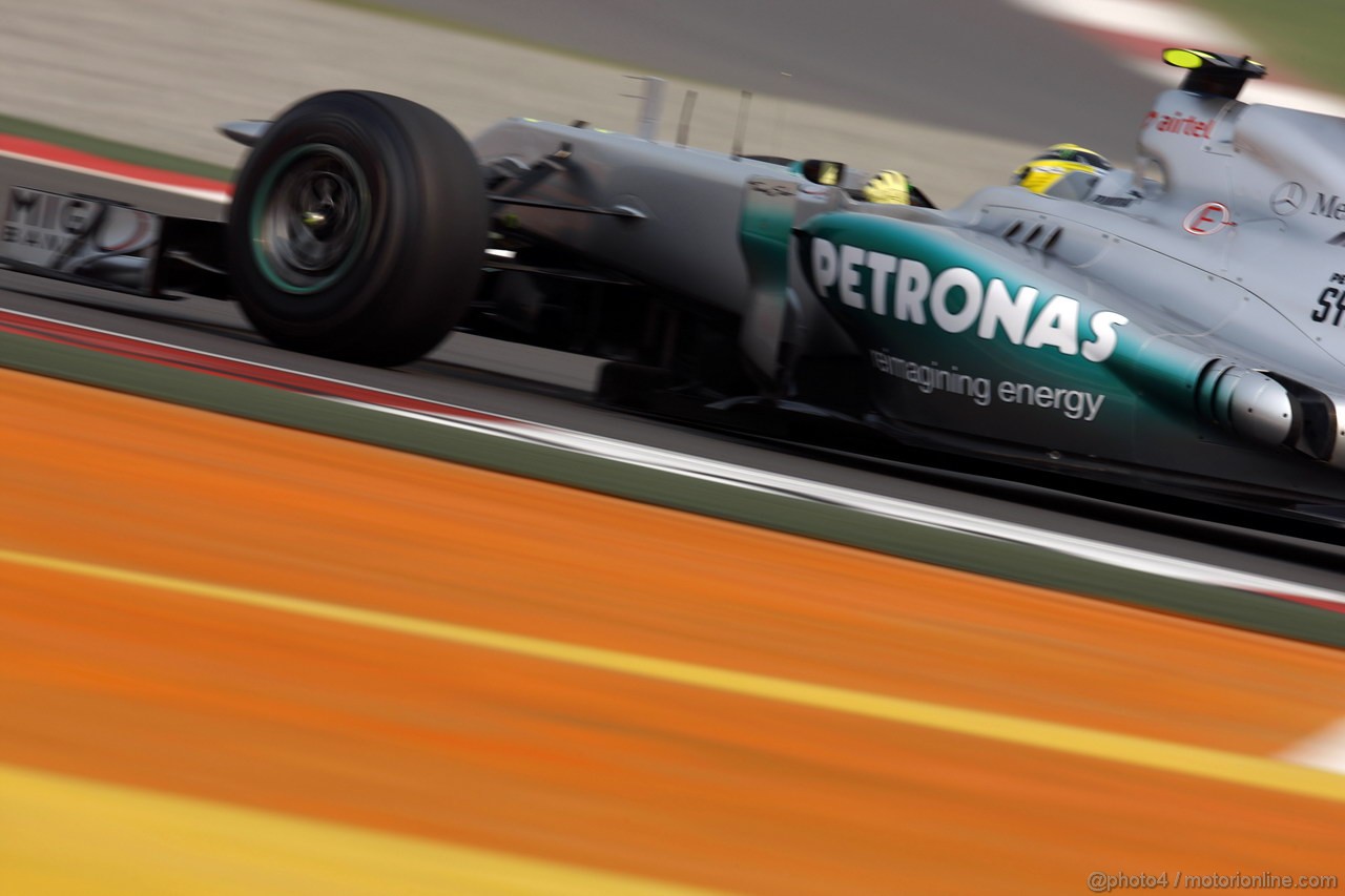 GP INDIA, 27.10.2012- Prove Libere 3, Nico Rosberg (GER) Mercedes AMG F1 W03 