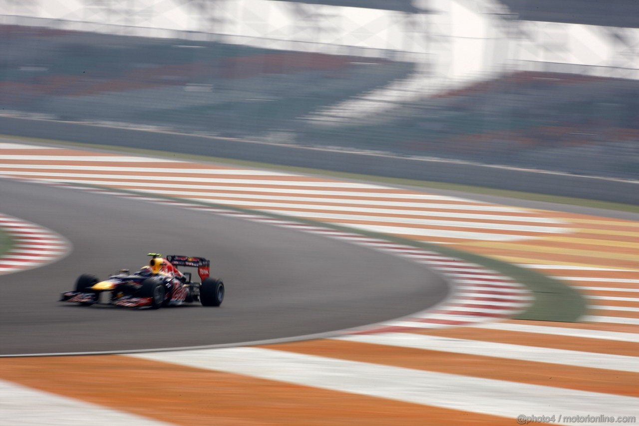 GP INDIA, 27.10.2012- Prove Libere 3, Mark Webber (AUS) Red Bull Racing RB8 