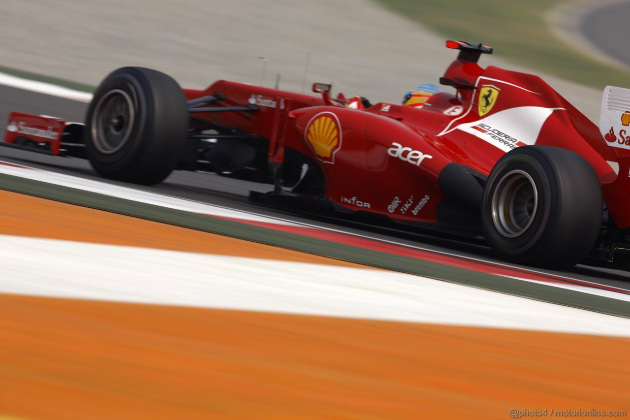 GP INDIA, 27.10.2012- Prove Libere 3, Fernando Alonso (ESP) Ferrari F2012 