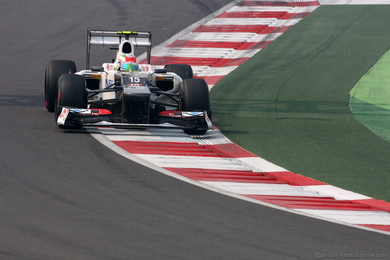 GP INDIA, 27.10.2012- Prove Libere 3, Sergio Prez (MEX) Sauber F1 Team C31