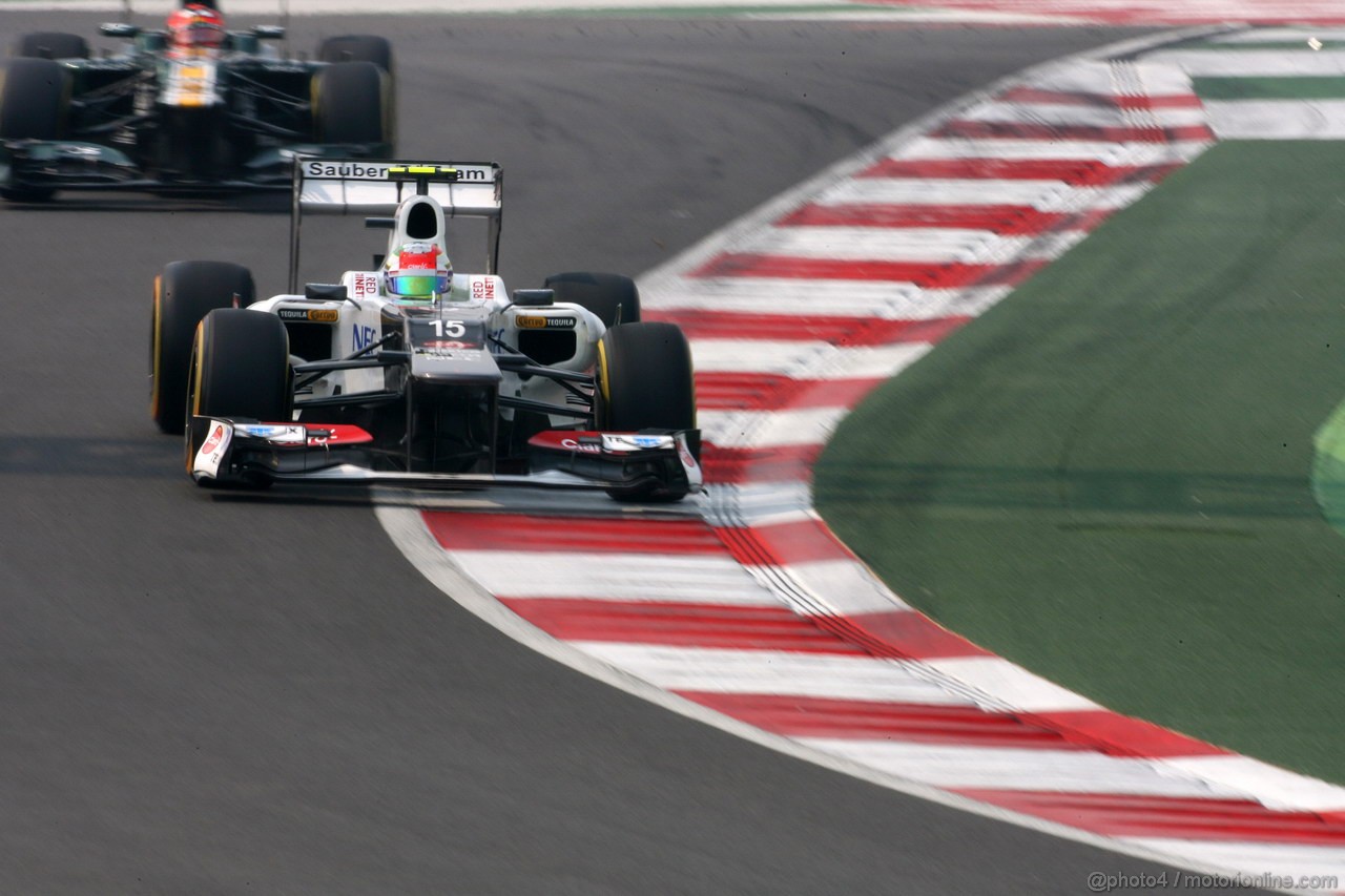 GP INDIA, 27.10.2012- Prove Libere 3, Sergio Prez (MEX) Sauber F1 Team C31