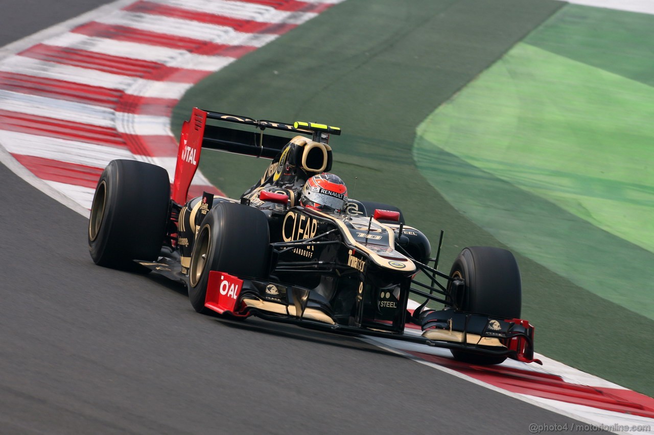 GP INDIA, 27.10.2012- Prove Libere 3, Romain Grosjean (FRA) Lotus F1 Team E20 