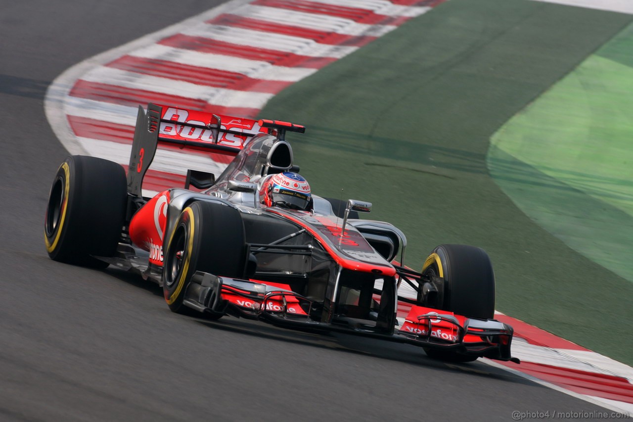 GP INDIA, 27.10.2012- Prove Libere 3, Jenson Button (GBR) McLaren Mercedes MP4-27
