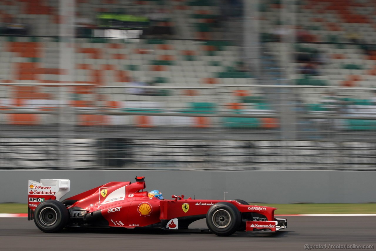 GP INDIA, 27.10.2012- Prove Libere 3, Fernando Alonso (ESP) Ferrari F2012