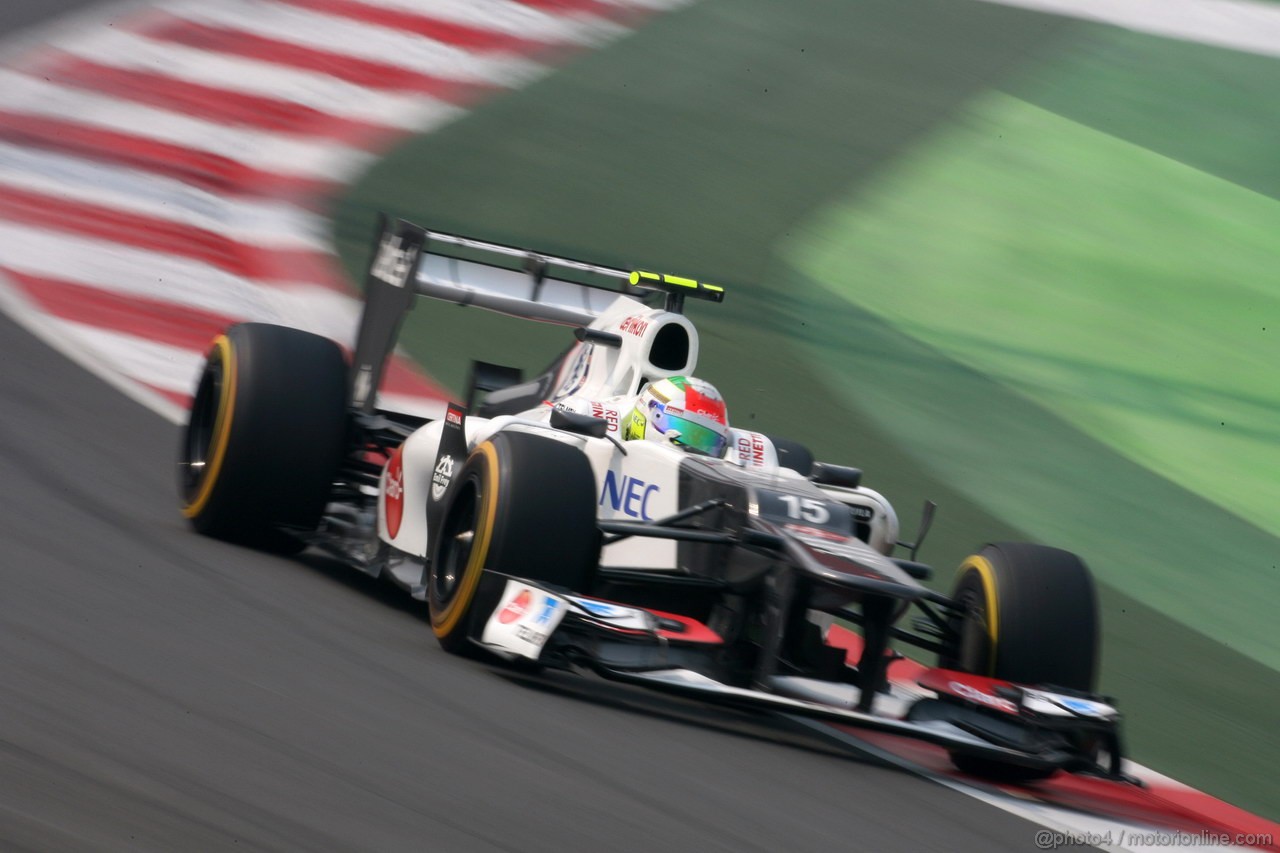 GP INDIA, 27.10.2012- Prove Libere 3, Sergio Prez (MEX) Sauber F1 Team C31