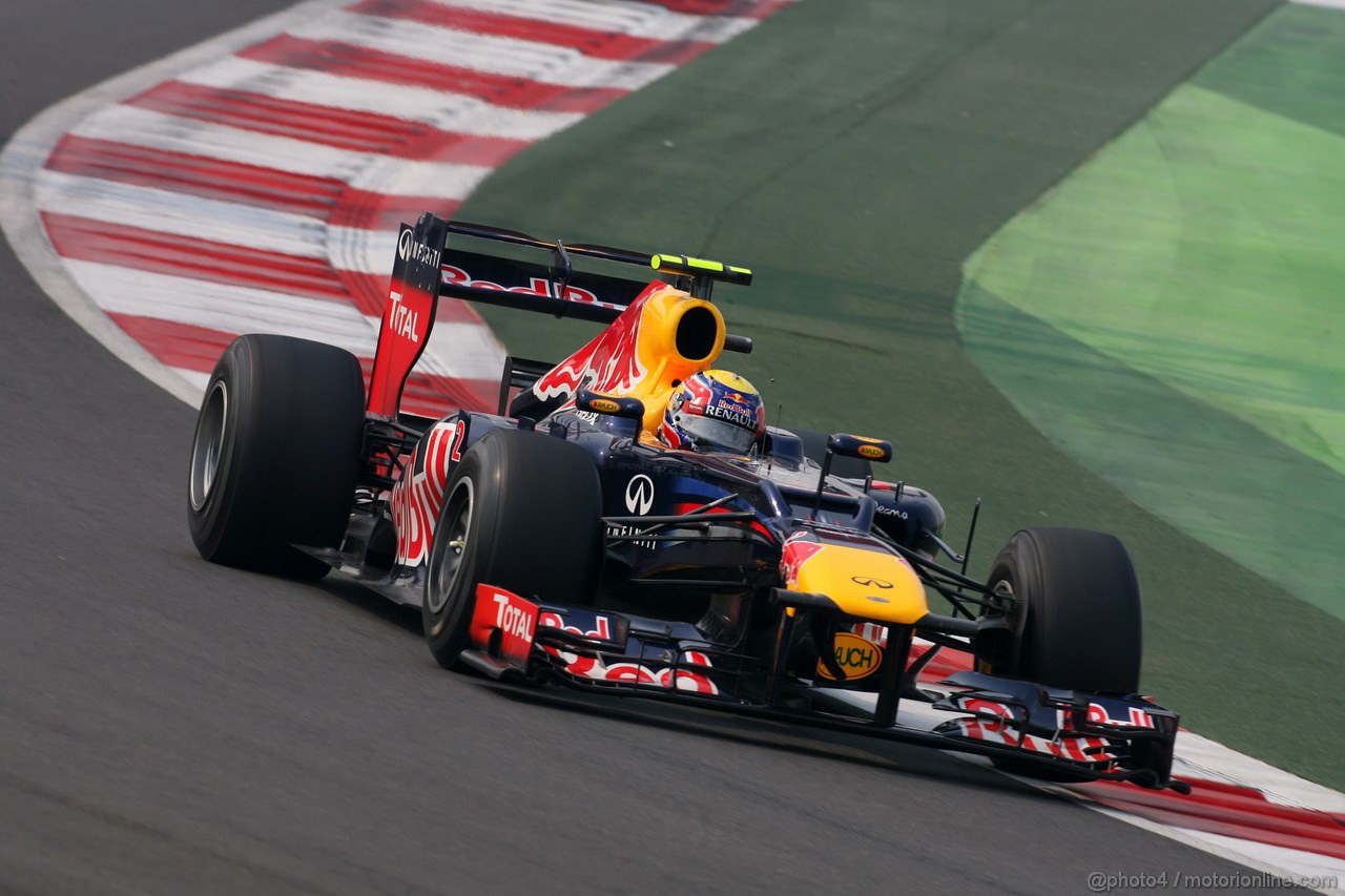 GP INDIA, 27.10.2012- Prove Libere 3, Mark Webber (AUS) Red Bull Racing RB8 