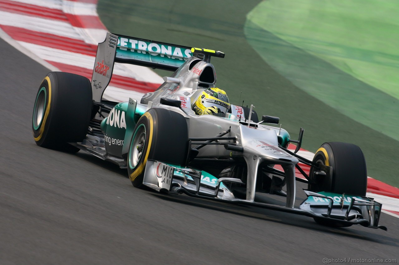 GP INDIA, 27.10.2012- Prove Libere 3, Nico Rosberg (GER) Mercedes AMG F1 W03 