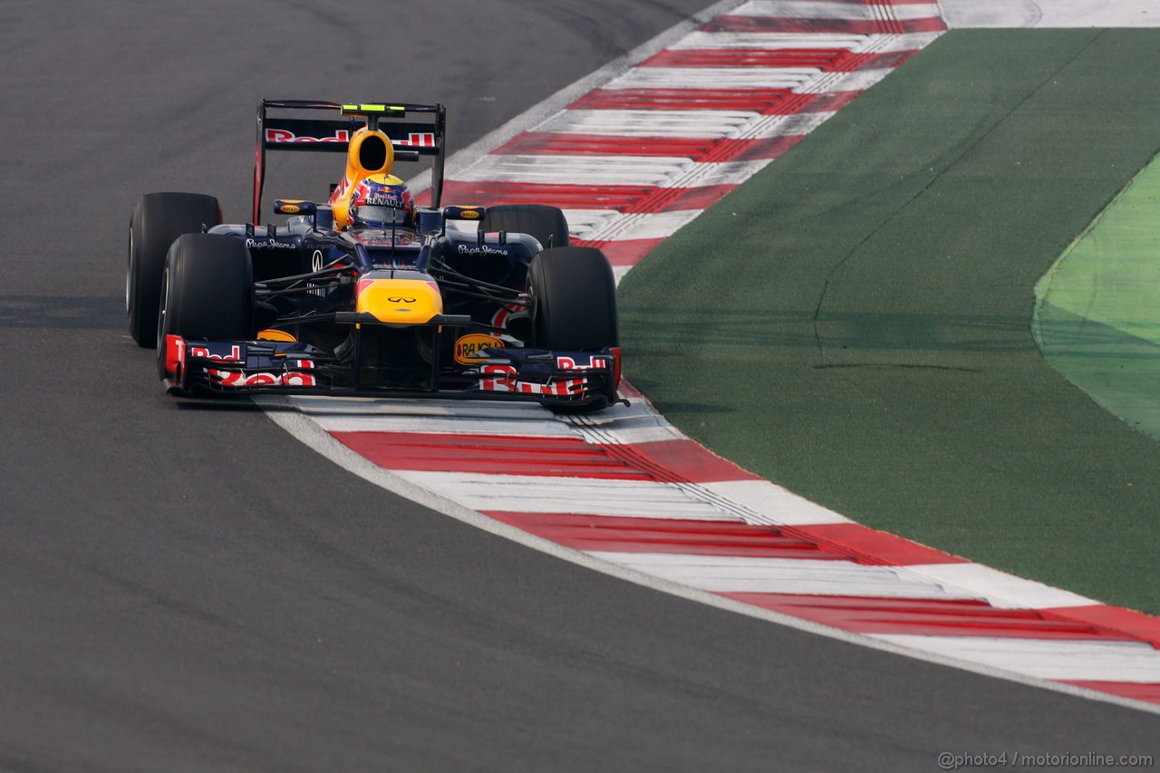 GP INDIA, 27.10.2012- Prove Libere 3, Mark Webber (AUS) Red Bull Racing RB8 