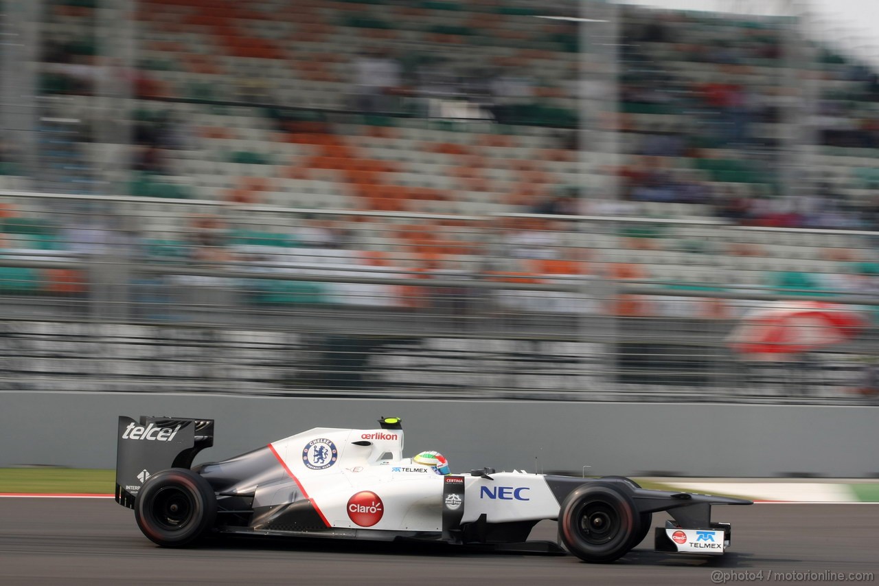 GP INDIA, 27.10.2012- Prove Libere 3, Sergio Prez (MEX) Sauber F1 Team C31 