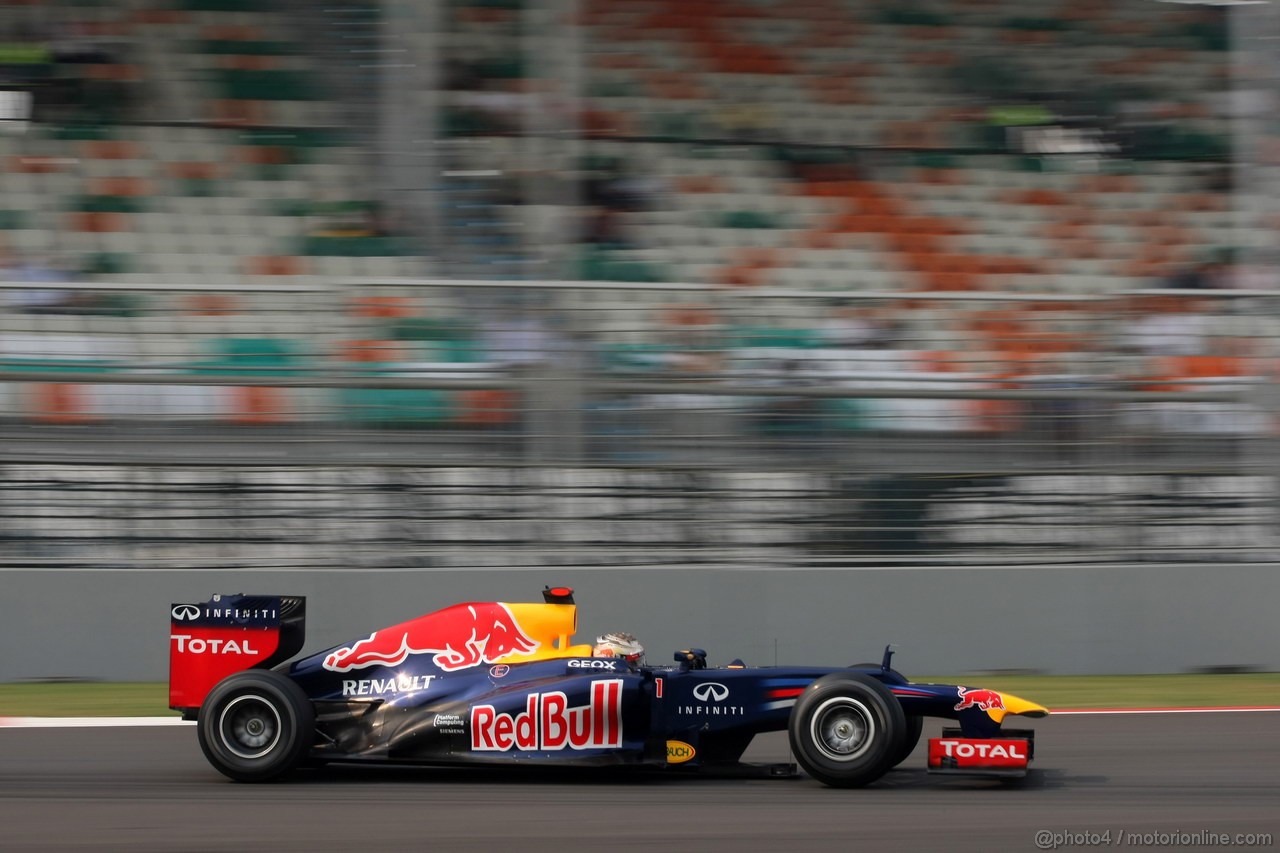 GP INDIA, 27.10.2012- Prove Libere 3,Sebastian Vettel (GER) Red Bull Racing RB8 