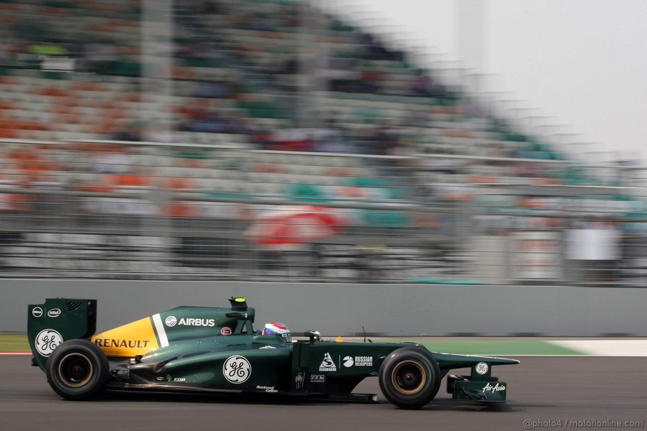 GP INDIA, 27.10.2012- Prove Libere 3, Vitaly Petrov (RUS) Caterham F1 Team CT01 