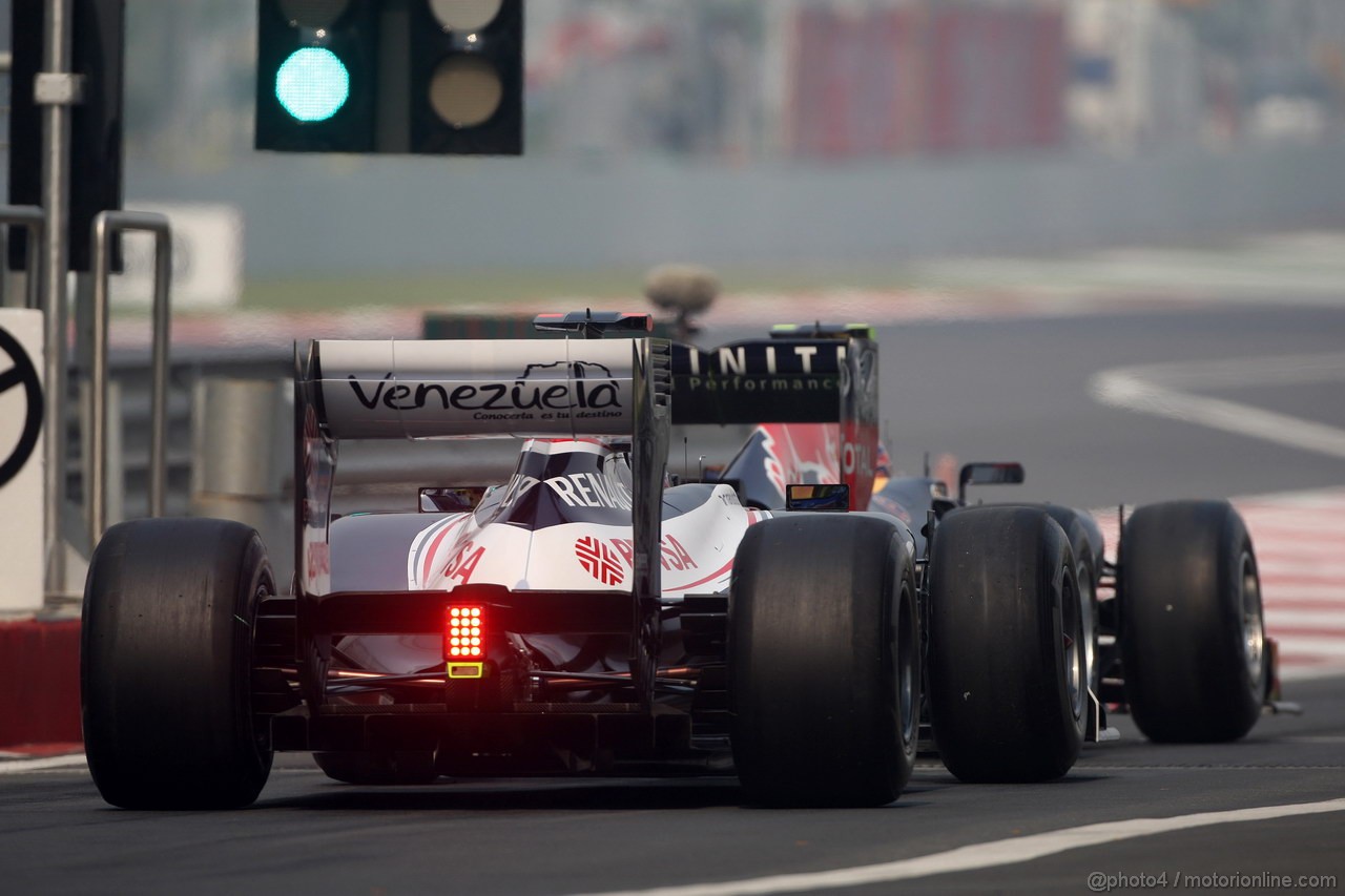 GP INDIA, 27.10.2012- Prove Libere 3, Pastor Maldonado (VEN) Williams F1 Team FW34 