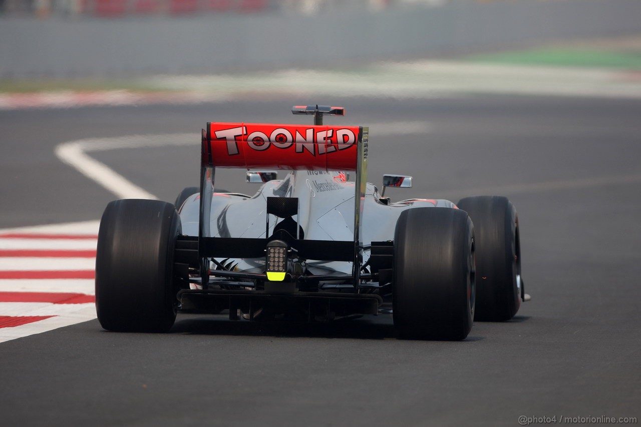 GP INDIA, 27.10.2012- Prove Libere 3, Jenson Button (GBR) McLaren Mercedes MP4-27 