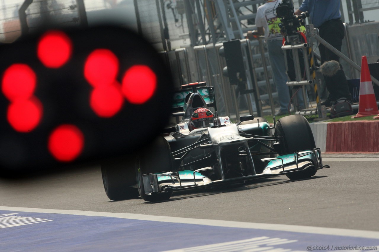 GP INDIA, 27.10.2012- Prove Libere 3, Michael Schumacher (GER) Mercedes AMG F1 W03 