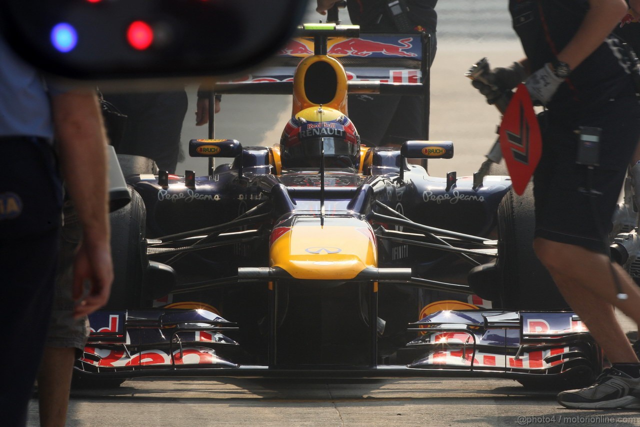 GP INDIA, 27.10.2012- Prove Libere 3, Mark Webber (AUS) Red Bull Racing RB8 