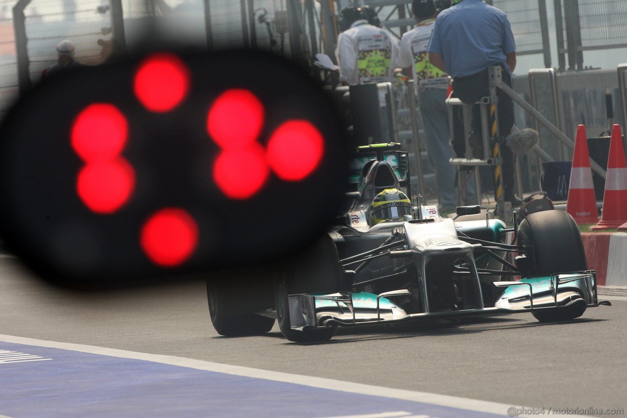 GP INDIA, 27.10.2012- Prove Libere 3, Nico Rosberg (GER) Mercedes AMG F1 W03 