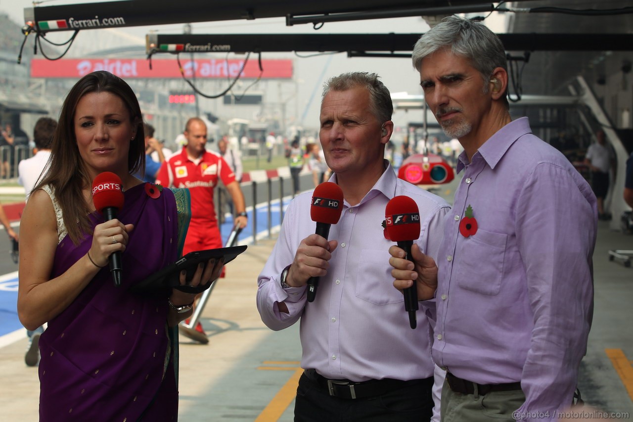 GP INDIA, 27.10.2012- Prove Libere 3, Johnny Herbert (GBR) e Demon HIll