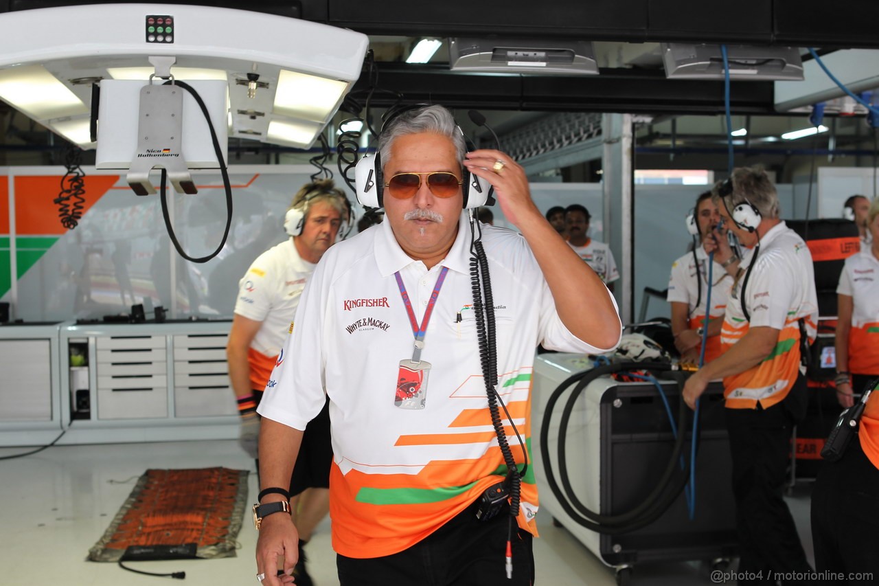 GP INDIA, 27.10.2012- Prove Libere 3, Vijay Mallya (IND), Chairman e Managine Director Force India