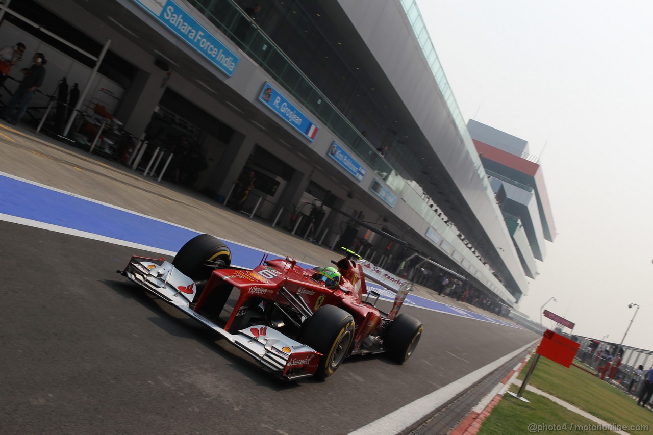 GP INDIA, 27.10.2012- Prove Libere 3, Felipe Massa (BRA) Ferrari F2012 