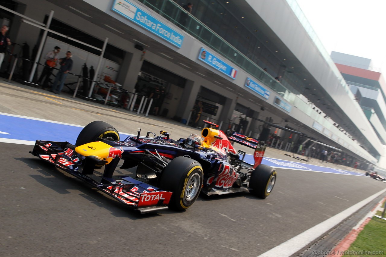 GP INDIA, 27.10.2012- Prove Libere 3, Sebastian Vettel (GER) Red Bull Racing RB8 