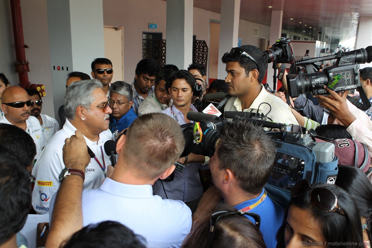 GP INDIA, 27.10.2012- Prove Libere 3, Vijay Mallya (IND), Chairman e Managine Director Force India 