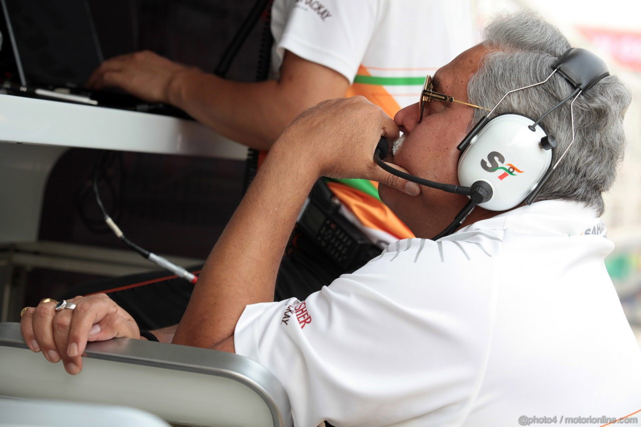 GP INDIA, 27.10.2012- Prove Libere 3, Vijay Mallya (IND), Chairman e Managine Director Force India