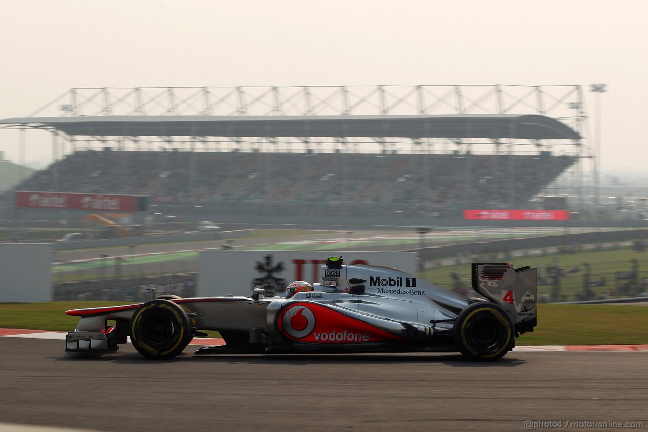 GP INDIA, 27.10.2012- Qualifiche, Lewis Hamilton (GBR) McLaren Mercedes MP4-27 