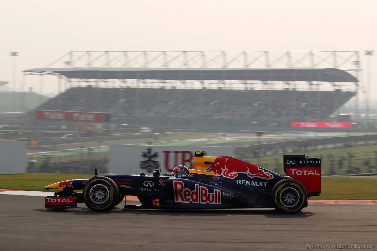 GP INDIA, 27.10.2012- Qualifiche, Mark Webber (AUS) Red Bull Racing RB8 