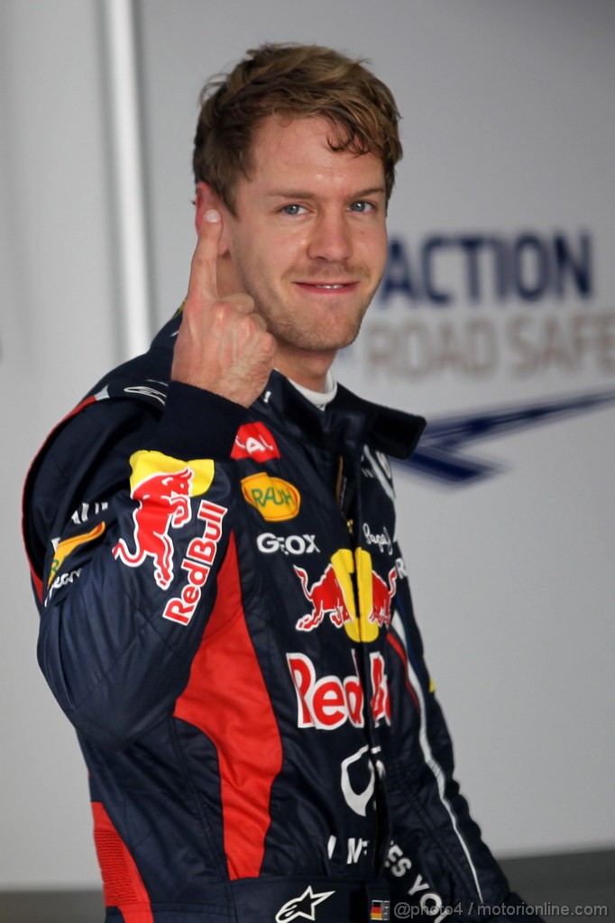 GP INDIA, 27.10.2012- Qualifiche, Sebastian Vettel (GER) Red Bull Racing RB8 pole position