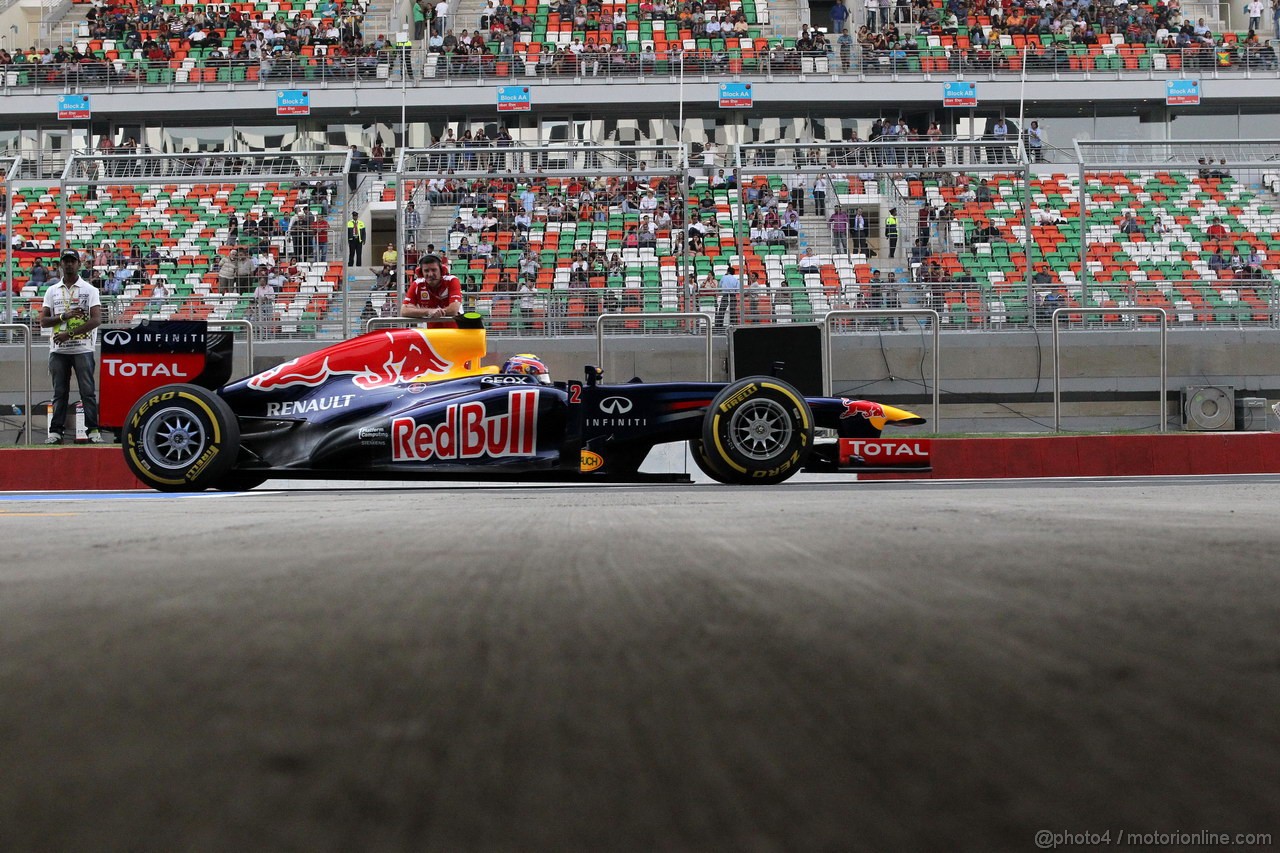 GP INDIA, 27.10.2012- Qualifiche, Mark Webber (AUS) Red Bull Racing RB8 