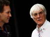 GP INDIA, (L to R): Christian Horner (GBR) Red Bull Racing Team Principal with Bernie Ecclestone (GBR) CEO Formula One Group (FOM).
