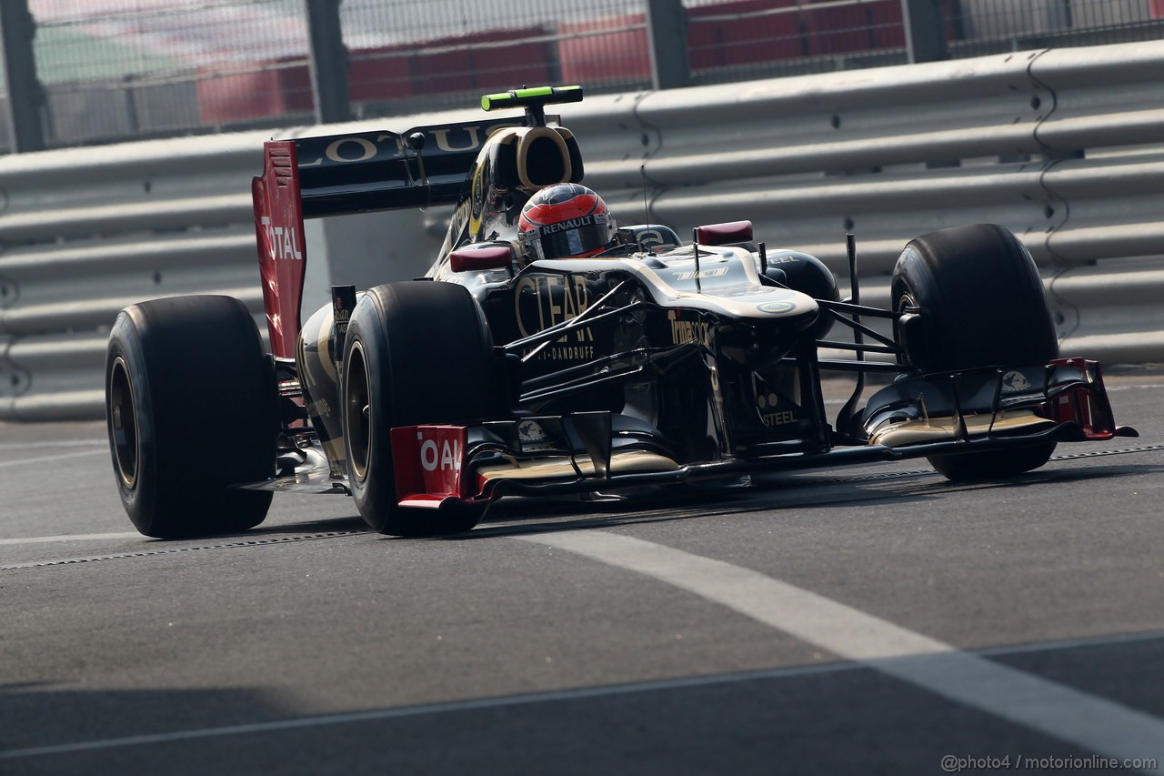 GP INDIA, 26.10.2012- Prove Libere 1, Romain Grosjean (FRA) Lotus F1 Team E20 