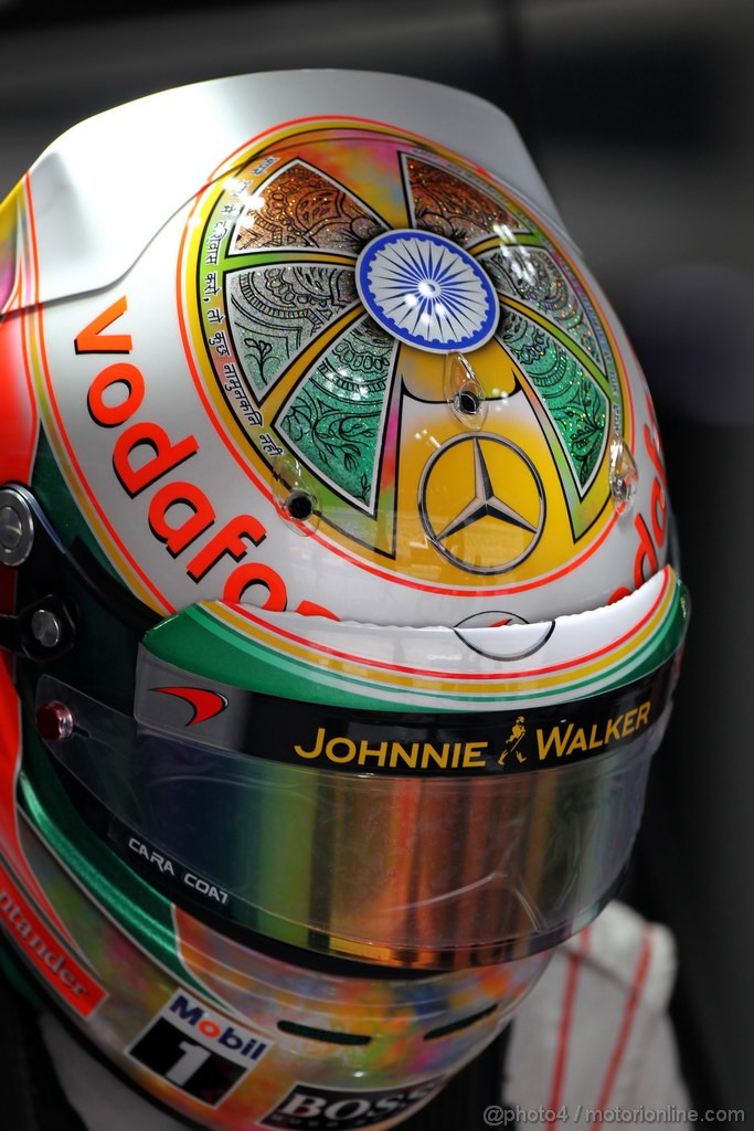 GP INDIA, 26.10.2012- Prove Libere 1, Lewis Hamilton (GBR) McLaren Mercedes MP4-27 