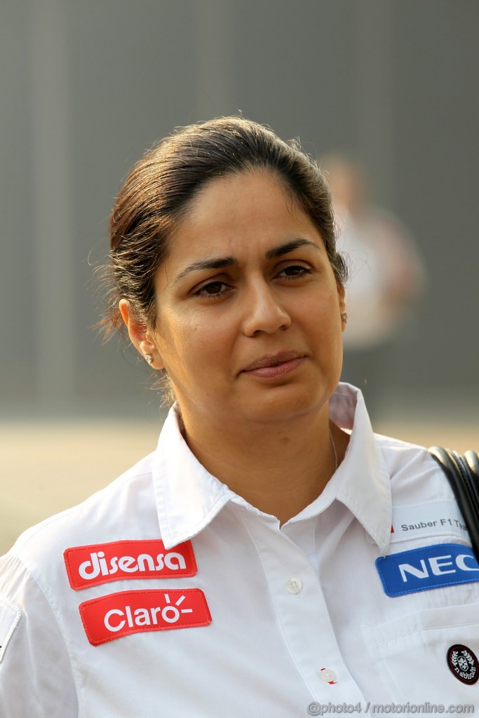 GP INDIA, 26.10.2012- Prove Libere 1, Monisha Kaltenborn (AUT), CEO e Team Principal, Sauber F1 Team 