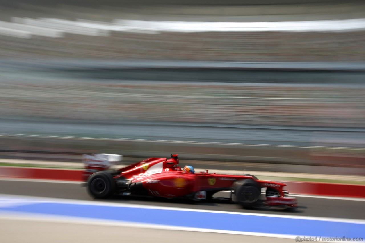 GP INDIA, 26.10.2012- Prove Libere 1, Fernando Alonso (ESP) Ferrari F2012 