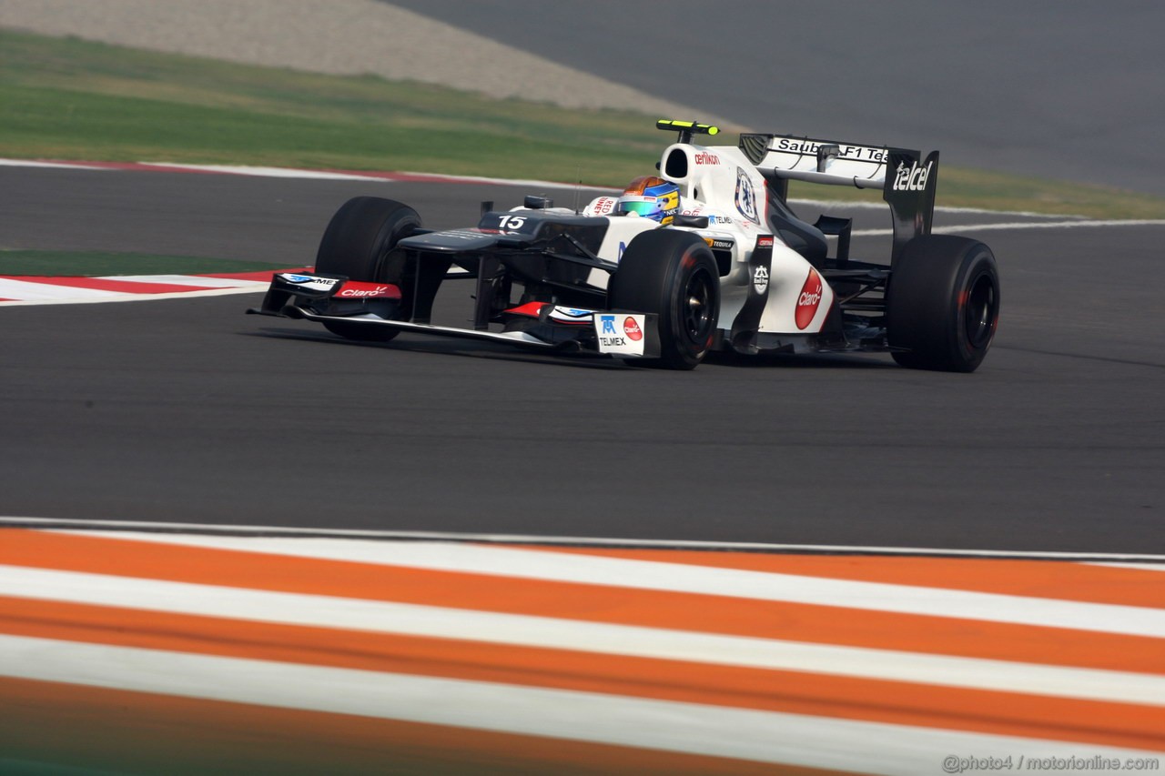 GP INDIA, 26.10.2012- Prove Libere 1, Esteban Gutierrez (MEX), Sauber F1 Team C31