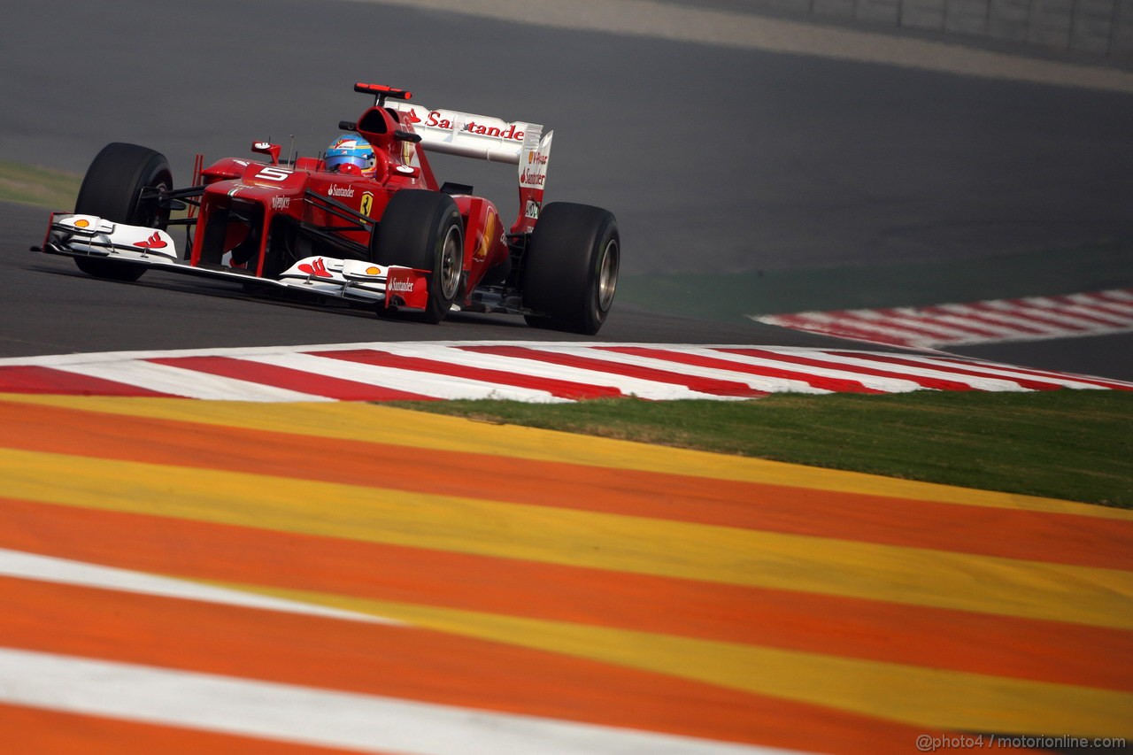GP INDIA, 26.10.2012- Prove Libere 1, Fernando Alonso (ESP) Ferrari F2012 