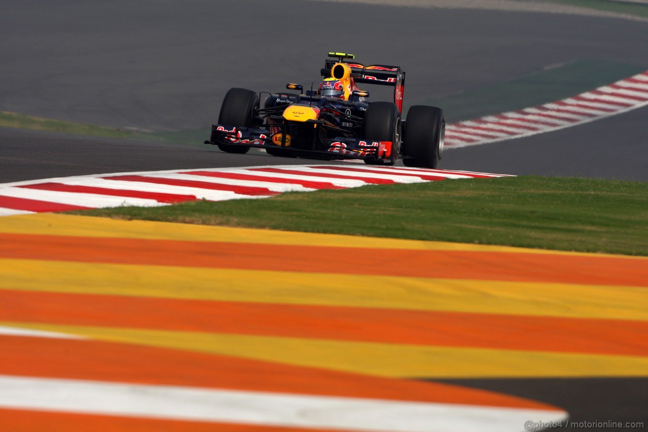 GP INDIA, 26.10.2012- Prove Libere 1, Mark Webber (AUS) Red Bull Racing RB8
