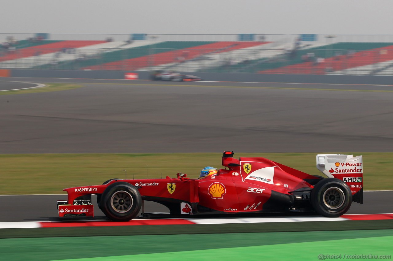 GP INDIA, 26.10.2012- Prove Libere 1, Fernando Alonso (ESP) Ferrari F2012 
