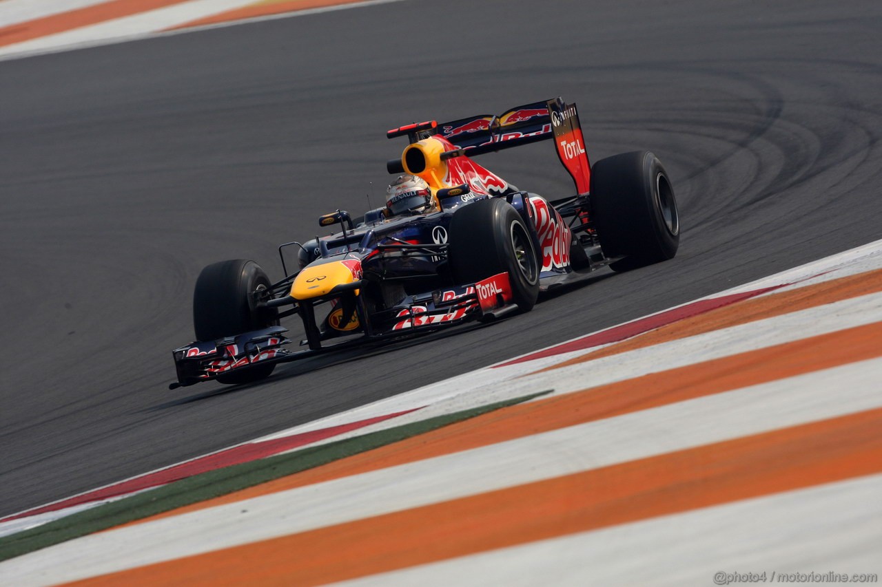 GP INDIA, 26.10.2012- Prove Libere 1, Sebastian Vettel (GER) Red Bull Racing RB8 