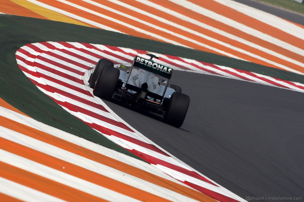 GP INDIA, 26.10.2012- Prove Libere 1, Nico Rosberg (GER) Mercedes AMG F1 W03 