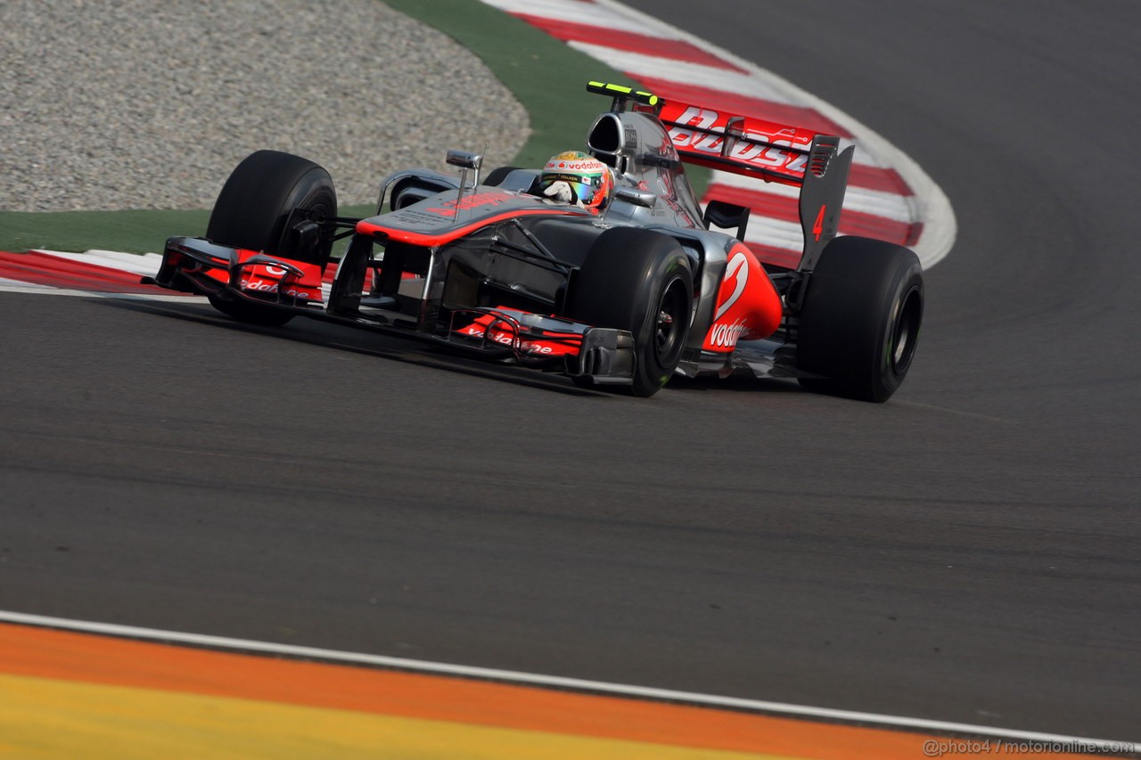 GP INDIA, 26.10.2012- Prove Libere 1, Lewis Hamilton (GBR) McLaren Mercedes MP4-27 