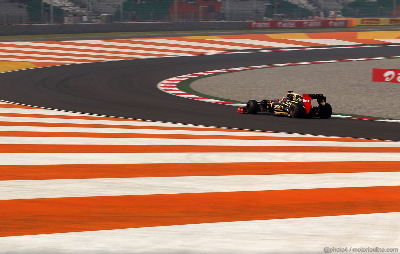GP INDIA, 26.10.2012- Prove Libere 1, Kimi Raikkonen (FIN) Lotus F1 Team E20 