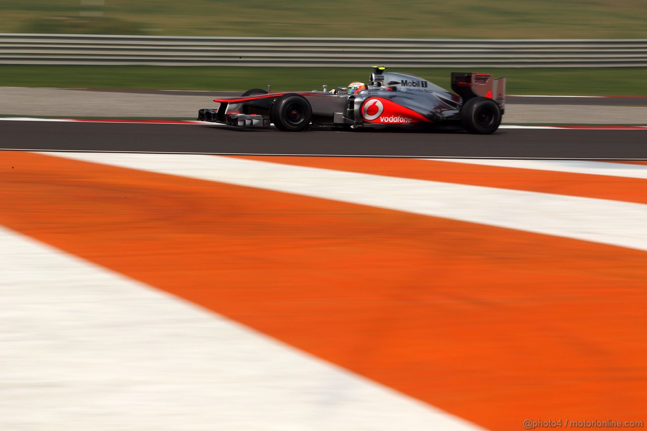 GP INDIA, 26.10.2012- Prove Libere 1, Lewis Hamilton (GBR) McLaren Mercedes MP4-27 