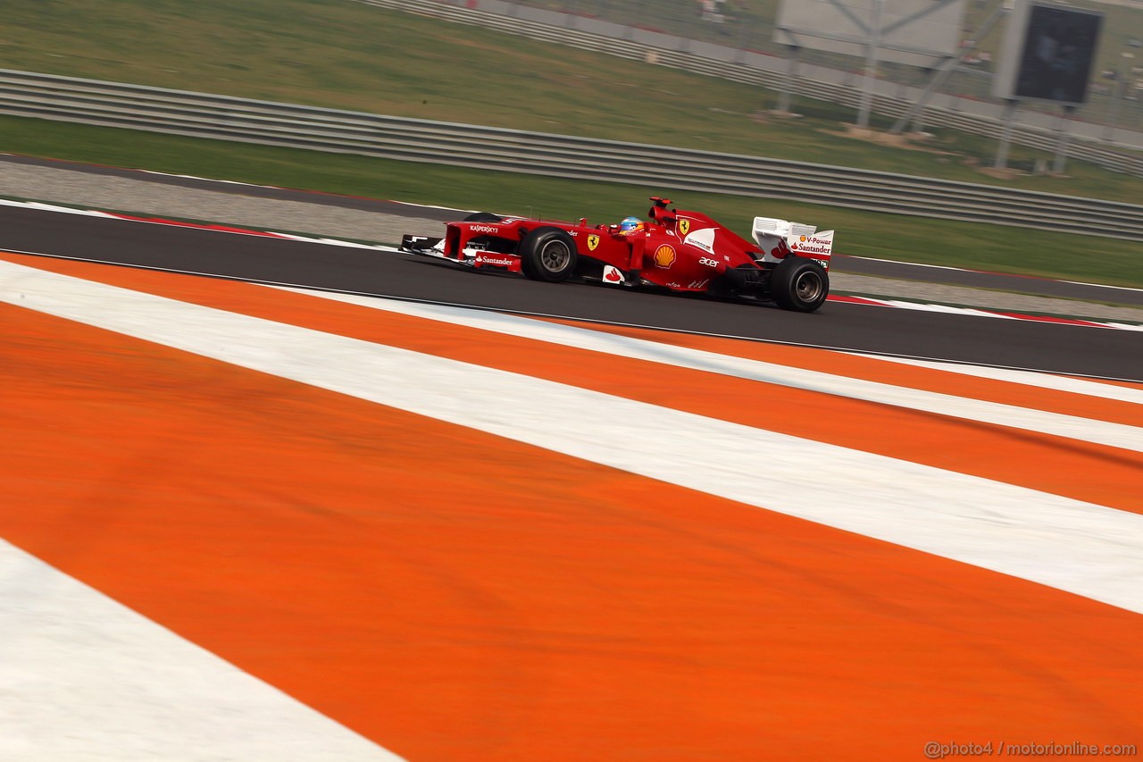GP INDIA, 26.10.2012- Prove Libere 1, Fernando Alonso (ESP) Ferrari F2012 