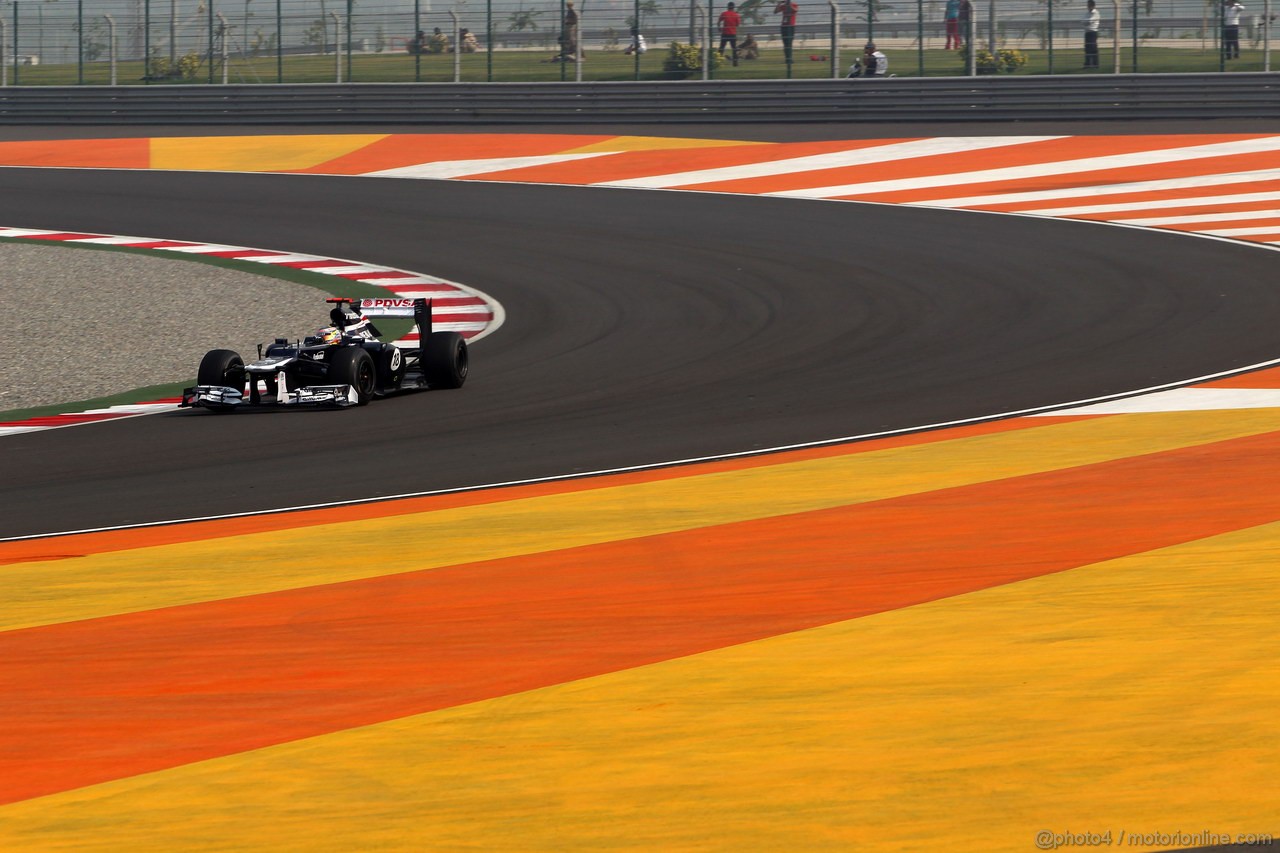 GP INDIA, 26.10.2012- Prove Libere 1, Pastor Maldonado (VEN) Williams F1 Team FW34 