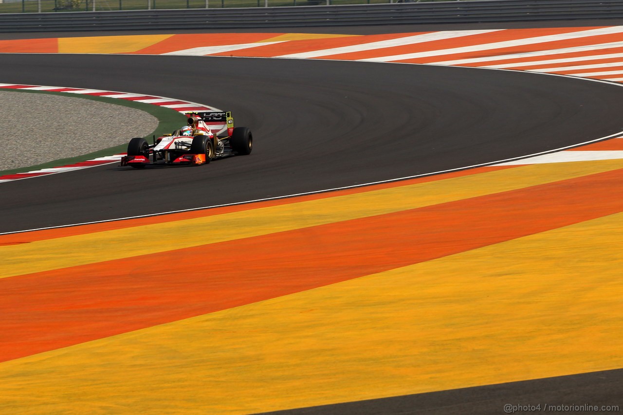 GP INDIA, 26.10.2012- Prove Libere 1, Narain Karthikeyan (IND) HRT Formula 1 Team F112 